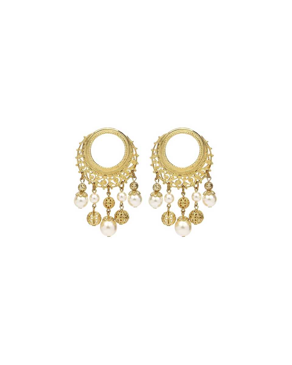 Round Pearly Drop Earrings